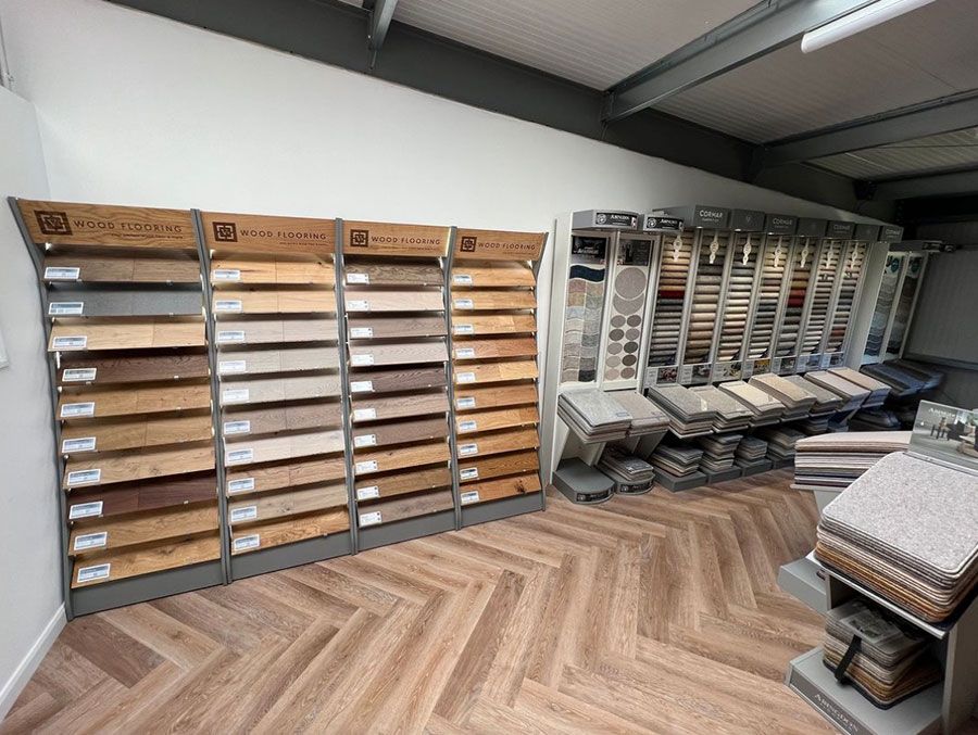 Wood laminate showroom